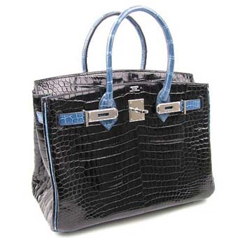 HERMES エルメス バーキン30 スーパーコピー クロコダイルポロサス ブラック ブルージーン 05P01Sep13 Birkin 210